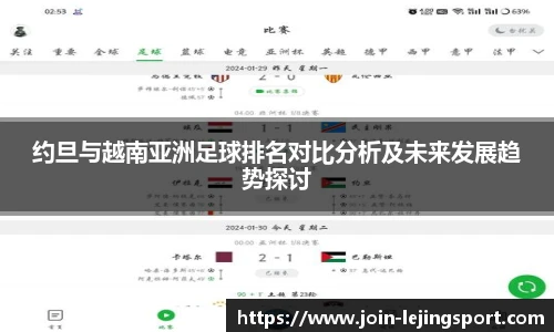 约旦与越南亚洲足球排名对比分析及未来发展趋势探讨